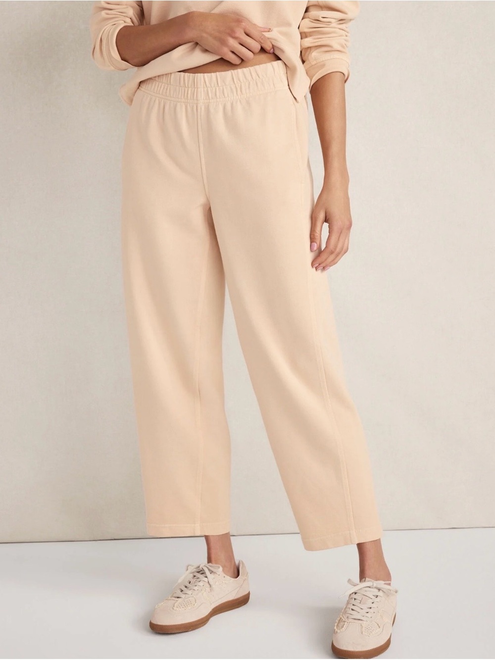 Haven Well Within Cropped Barrel Leg Pants in Peach Quartz—NWT